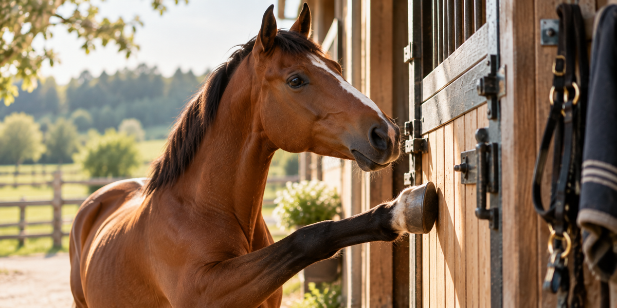 Pourquoi mon cheval gratte ou tape à la porte ?